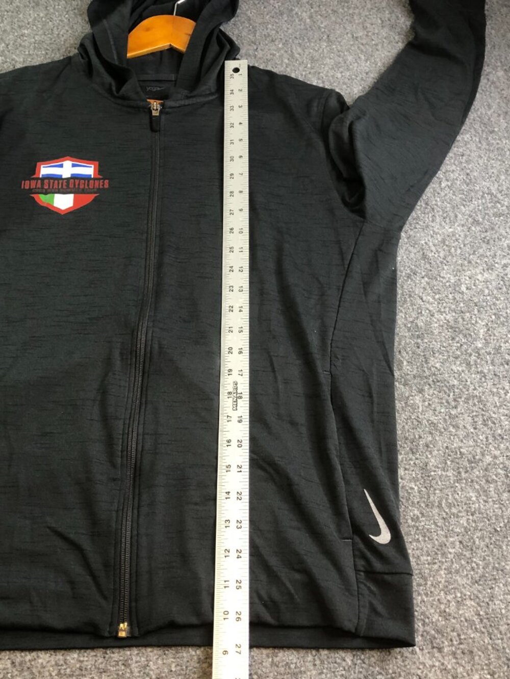Nike Yoga University of Iowa State Cyclones Hoodie Mens XL Gray Full Zip - Picture 6 of 12